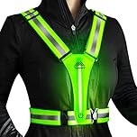 Topward Running Vest High Visibility Reflective Gear, Mens Hi Viz Vests, Lightweight Adjustable 360-degree Hi Vis Safety Vest for Dog Walking Jogging Hiking Camping Cycling Motorcycle