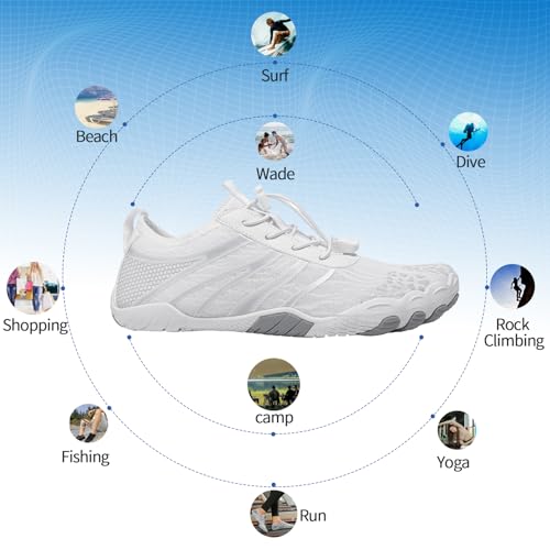 Image of SIOSNETA Hike Barefoot Shoes for Women Men, Breathable Non-Slip Athletic Footwear, Wide Toe Water Shoes for Hiking, Non-Slip Neuropathy Shoes for Women Men, Grounded Comfort wear