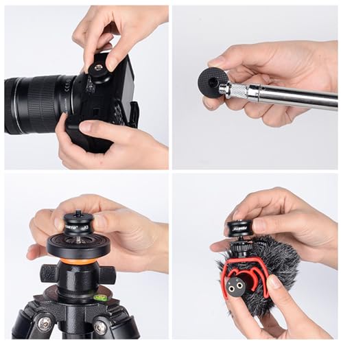 Accesorios de fotografía macho 1/4 a hembra 3/8 rosca adaptador convertidor negro para cámara rótula monopiés trípode montaje tornillo - imagen 2