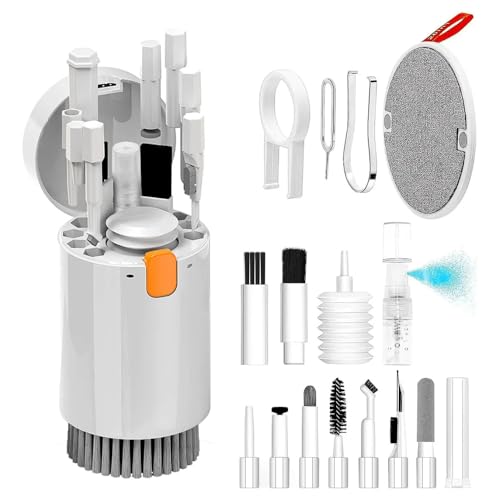 Kit de Limpeza Escovas Multifuncional 20 em 1 Para Eletrônicos Lente de Câmera Teclados Computador Fone de Ouvido Headset Microfone Monitor Telas Notebook Removedor de Teclas