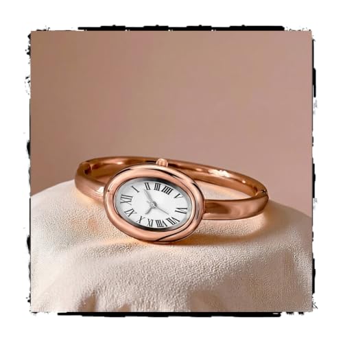 Image of Shocknshop Elegant Oval Roman Dial Women Quartz Fashion Bracelet Strap Ladies Wrist Watch for Woman and Girls -WCH197