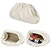 CATMICOO Cloud Crossbody Bags for Women Clutch Purse with Dumpling Shape and Ruched Detail (Beige-Large)