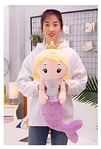 Image of Tickles Mermaid Soft Doll Stuffed Plush Animal Toy for Kids Girls Birthday Gifts (Color: Purple Size: 60 cm)