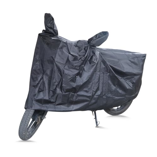 Image of TVS Racing Vehicle Cover with elastic MC (Vehicle Cover) | Universal Bike Cover for TVS Two Wheelers| UV Protection and Dustproof| Elastic Fit | Black