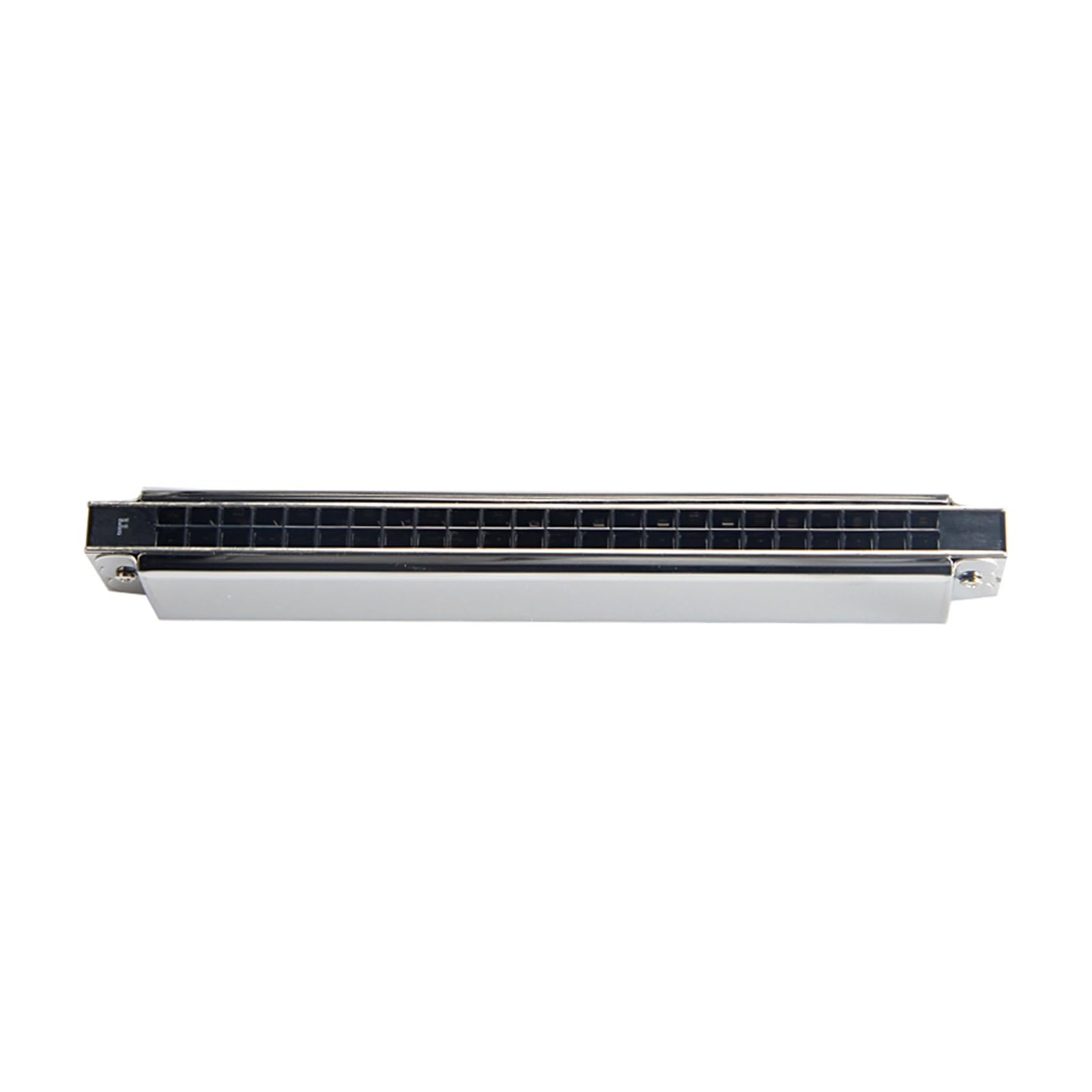 Mundharmonikas 24 Löcher Tremolo-Mundharmonika F-Ton Silberne Mundharmonika (Color : F)