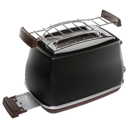 De'Longhi CTOV2103.BK Grille-pain de 2 tranches Noir 900 W, H x L x P : 20,5 x 18,5 x 32 cm – Image 4