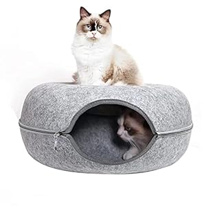 Dsopv Filz Katzen Tunnelbett mit Reißverschluss