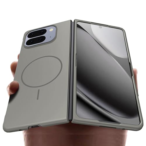 FLURIKA Magnetic Case for Google Pixel 9 Pro Fold [Compatible with MagSafe] Ultra Thin Soft Feel Protective Matte Hard PC Anti-Fingerprint Shockproof Cover, Grey by FLURIKA - Used condition - US$15.95