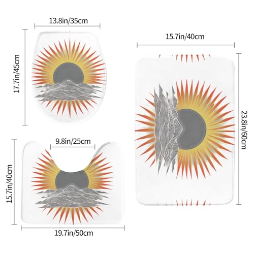Tapis de sol de salle de bain soleil levant pour coiffeuse