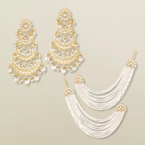 Image of Peora Traditional Indian Earrings Set Jewellery Gift for Women Girls