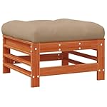 Gartenlounge Set Kiefernholz massiv Wachsbraun 10-teilig