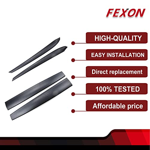 Interior Front Door Panel Molding Trim Armrest Cover Trim And Dashboard Dash Cover Wrap Cap Compatible With Tesla Model 3 2021 2022 Matte Carbon Fiber 4 Pieces #TOP1