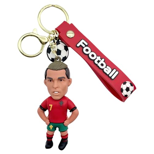 AUTOZOCO Llavero Cristiano Ronaldo, futbol, CR7, Merchandising, Llavero...