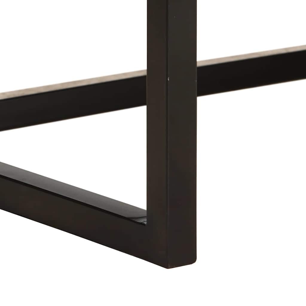 Sofá de 2 plazas marrón piel de cabra auténtica 115 x 61 x 75 cm