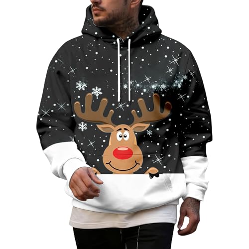 Sweatshirt épais thermique homme en coton chaud et manches longues