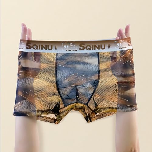 Boxer de seda hielo para hombres activos: comodidad transpirable en caqui pack de 3 2XL 2