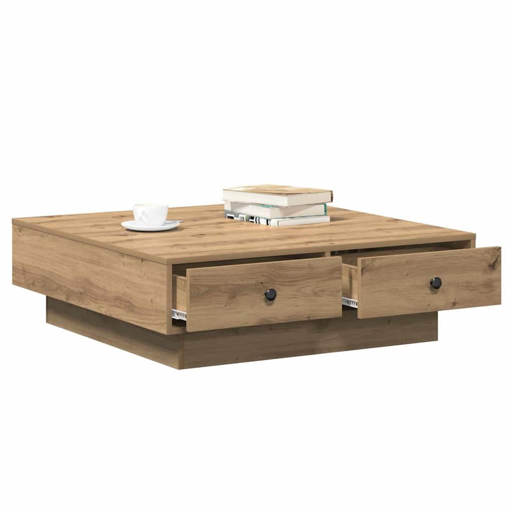 Vidaxl Coffee Table Artisan Oak 90 X 90 X 28 Cm Engineered Wood
