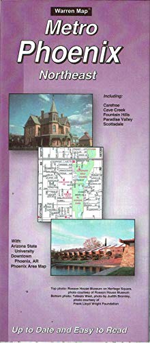 Warren Map Metro Phoenix Northeast Road Map, Full Color, Matte Finish