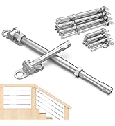 BLIKA Upgraded 10 Pairs 1/8" Swageless Cable Railing Kits, No Need Crimper Tool, T316 Stainless S...