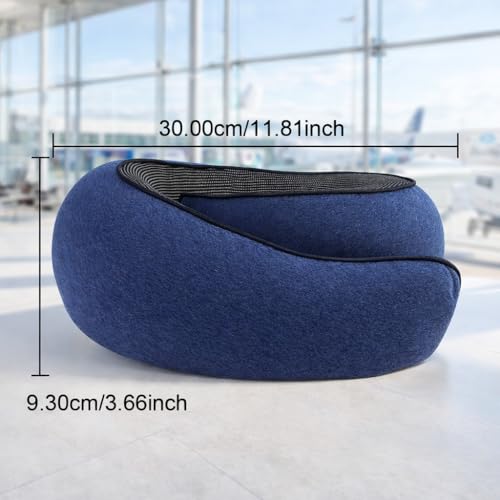 Almohada memoria viscoelástica cuello ergonómica azul miniatura 5