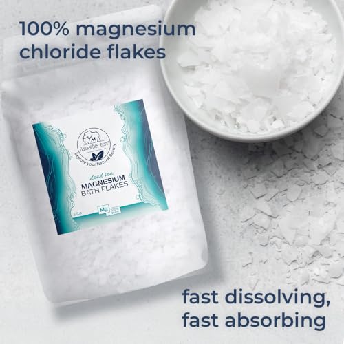 Natural Elephant Dead Sea Magnesium Bath Flakes | 2 lb Bag (32 oz) | Pure Magnesium Chloride Soak for Body and Foot | Ideal for a Soothing Bath Experience | Alternative to Epsom Salt
