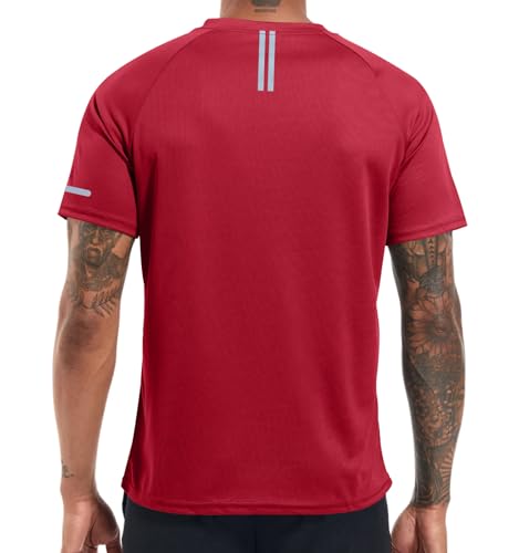 Image of Men's Quick-Dry Sportswear T-Shirts,4 /6 Pack Breathable Moisture Wicking Gym Tops for Training & Workout,Short Sleeve Tees