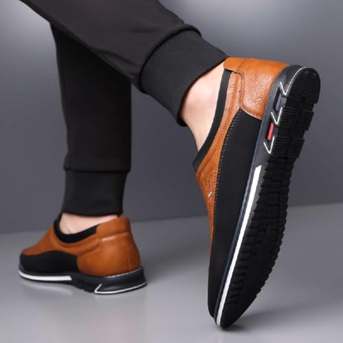 Image of Men's Oxford Business Casual Shoes Office Loafers Dress Comfort Driving Shoes