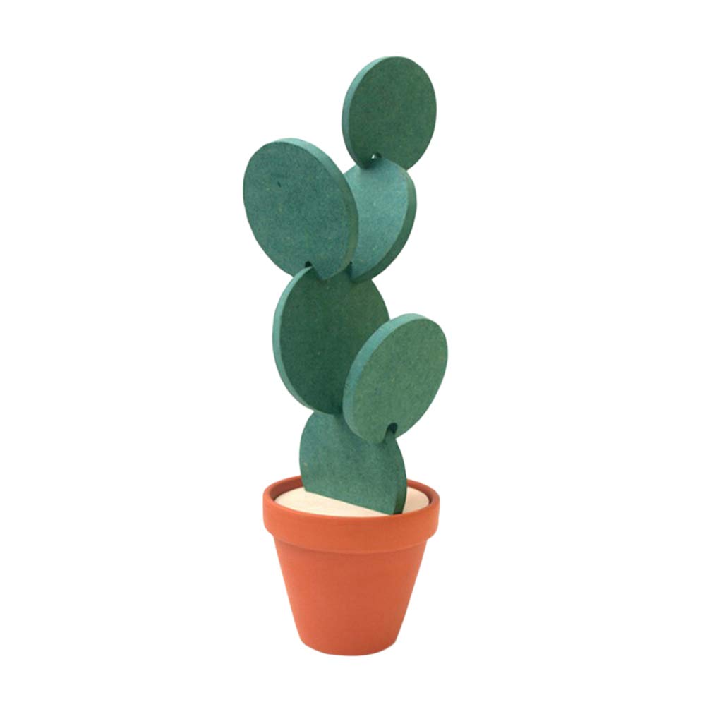 VOSAREA DIY Coasters Set Cactus Potted Cup Mat Table Decoration Heat Resistant Nonslip Cup Pad