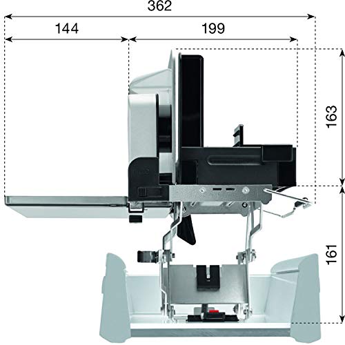 Ritter 545 000 Allesschneider, Metall, 19,5 x 38,5 x 7,9 cm, Silber – Bild 4