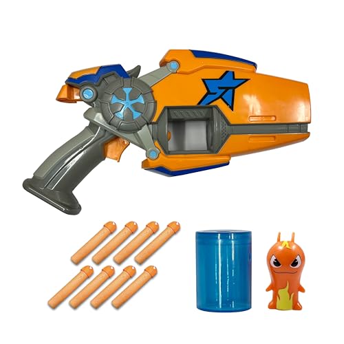 Slugterra Eli's Rapid Fire Blaster, Holds 6 Slug Ammo, Foam Slugs Shoot Over 30 Feet, Pull Back to Launch Each Slug, Includes 8 Slug Ammo, Toy for Kids & Teens