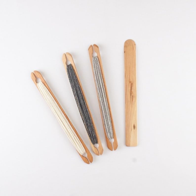 12" Shuttle and 12" Weaving Pickup Stick Combination Pack,Weaving Sticks Knitting Tool Sewing Accessories for Sweater Scarf Tapestry Knitted Crafts