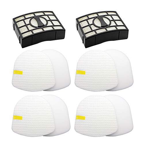 Hechuang 2 HEPA Filter 4 Foam & Felt Filter for Shark Navigator Zero-M Lift-Away Speed Upright Vacuum ZU560 ZU560C ZU561 ZU562, Replacement Part XFFK560, XHEPA560