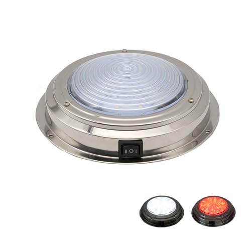 SMIXCTEK Marine Boat Dome Light, Dual Color 7