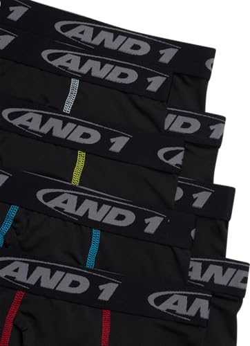 AND1 Boys Boxer Briefs - 8 Pack Performance Boys Underwear Boxer Briefs with Functional Fly Pouch, 5" Inseam (Size: 6-18)3