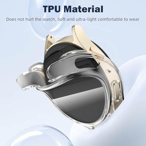 Image of M.G.R.J Soft TPU Front Protection Case Cover for Samsung Galaxy Watch 7 (40mm) (Flexible|Silicone) (Transparent)