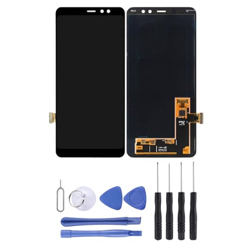 Visiodirect® Ecran Complet: Vitre Tactile + ecran LCD pour Samsung Galaxy A8 Plus 2018 SM-A730 Noir Taille 6
