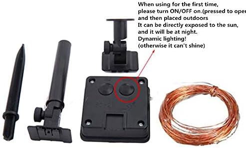Ztoone Solar Powered String Lights, LED Copper Wire Lights, Fairy Lights, Indoor/Outdoor Waterproof Solar Decoration Lights for Gardens, Home, Dancing, Party, Christmas (5M)
