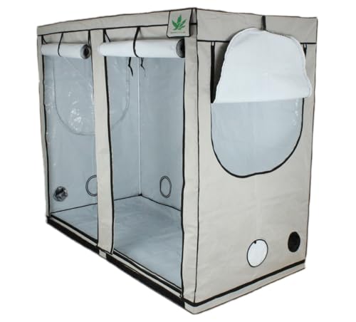 Premium Growzelt 240x120x200 cm, Anbaubox für Pflanzenzucht, Pflanzenzelt für Anbauvereinigungen/Social Clubs