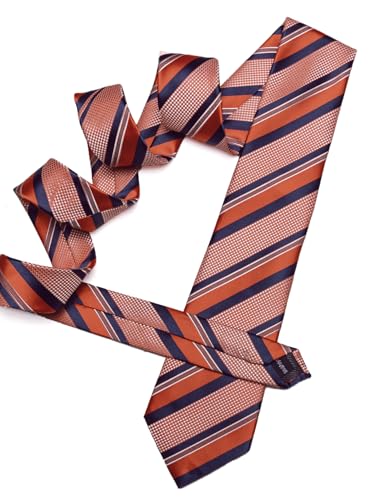 Image of Barry.Wang Mens Tie Set Plaid Check Neckties Formal Business Wedding Luxury Pocket Square Cufflinks