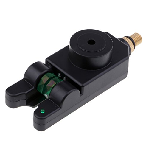 YIJU 2 LED Alarme de Mordida Sem Fio com Campainha para Vara de Pesca, Verde/Vermelho/Amarelo/Azul -