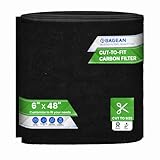 Cut to Fit Activated Carbon Filter Sheet 6" x 48" - Activated Carbon Air Filter for Air Purifiers Window AC Air Vent And More - Charcoal Filters Effectively Absorb Odors & Freshens the Air (1-Pack)