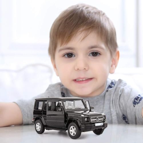 Image of PLUSPOINT Diecast 1:36 Scale Benz G63 Model Car Pull Back Action G Wagon Vehicle Alloy Simulation Supercar with Openable Doors Lights and Sound Toy for Kids and Collectors for Play & Display Gift 3+