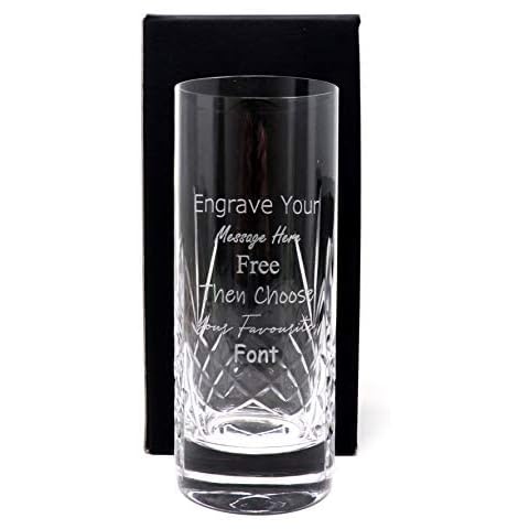 Regalo Personalised Crystal Highball Glass Gift Cover