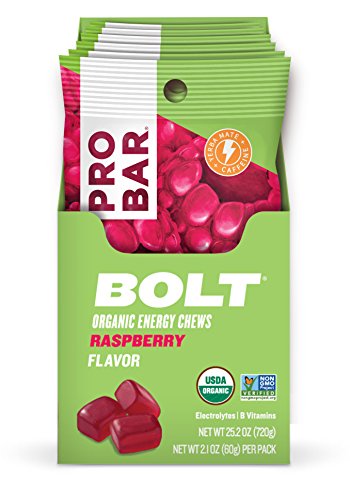 Probar Bolt Organic Energy Chews, Raspberry, 2.1 Oz (Pack Of 12) #TOP3