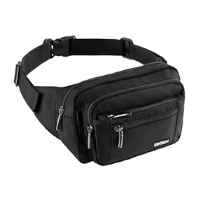 Fanny Pack for Men Women, Waist Pack Hip Bum Bag with 6 Pockets, Waist Bag with Adjustable Strap Waterproof Fanny Packs for Hiking Traveling Casual Running Cycling Outdoors Workout