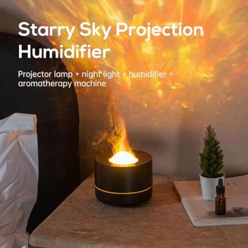 Difusor aromático eléctrico con luz nocturna proyectora de estrellas miniatura 3