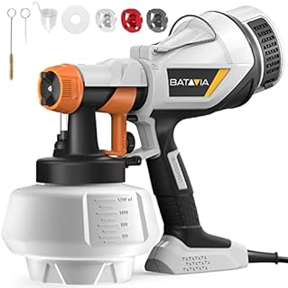 BATAVIA Paint Sprayer BSG0140, HVLP Electric Spray Paint Gun, 1200ml, for Thinned Latex, Paint Sprayer for House Painting, Home Interior and Exterior, Furniture, Fence, Walls, Cabinet, Ceiling