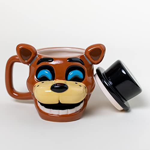 Youtooz Freddy Mug, Official Licensed Five Nights At Freddy's - Freddy Coffee Mug (13 Oz) With Lid By Youtooz Five Night's At Freddy Collection #TOP3