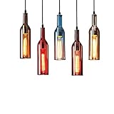 IBalody Creative 5 Lights Pendant Lights Kitchen Island Hanging Light Indoor Glass Pendant Lamp Dini
