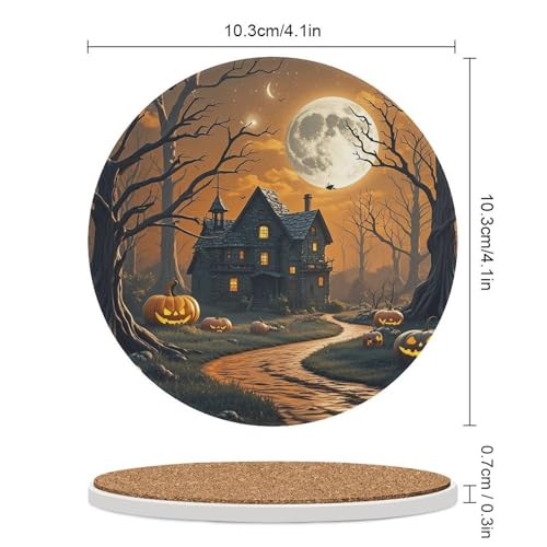 Dessous de verre Halloween en céramique antidérapant et résistants - 3